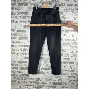 American Eagle | women black denim mom jean thumbnail 7