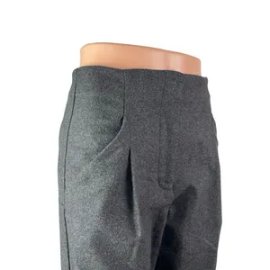 Aritzia Wilfred Gray Wool Cashmere Pleated High Waist Straight Trousers Pants 0 thumbnail 3