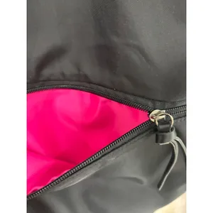 Lifetime Fitness Black Nylon Tote Bag Pink Lining Gym Travel Work Shoulder Bag thumbnail 4