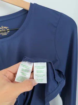 Lilly Pulitzer Small UPF 50+ Luxletic Emerie Active Tee Low Tide Navy thumbnail 4