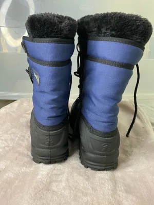Kamik Canada Snow Boots Winter Snowmobile navy Blue & Black women size 8 thumbnail 3