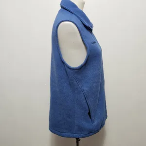 Columbia Blue Fleece Vest Size Medium Rustic Outdoor Blokecore Hiking Camping thumbnail 4