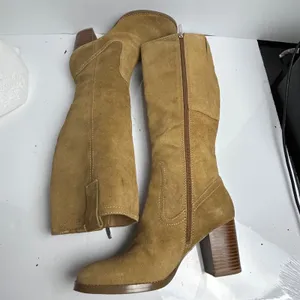 Enzo Angiolini Eajenya Tan Suede Knee High Block Heel Boots Womens 9M thumbnail 11
