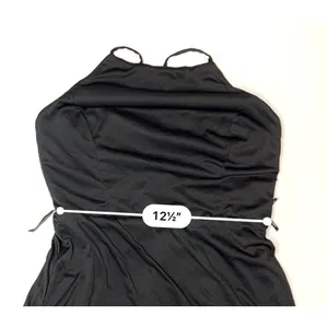 Lulu's Black Criss Cross Back Chiffon A-line Long Maxi Dress SMALL Pageant Prom‎ thumbnail 8