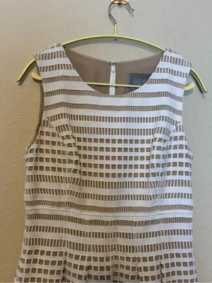 Lela‎ Rose Navy Ivory Eyelet Sleeveless Dress Size 6 thumbnail 2