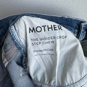 MOTHER The Insider Crop Step Chew Dancing On Coals Flare Hem Size 26 Blue thumbnail 10