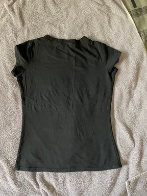 Bebe BLACK Women's Rhinestone Logo Short Sleeve Tee thumbnail 4