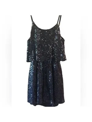 Tobi Shimmer Cut-out Spaghetti Strap Mini Dress, Size S thumbnail 5