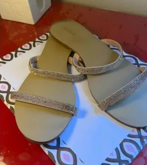 SIZE 9 ALDO Women’s Sandals rose gold summer shoes thumbnail 1