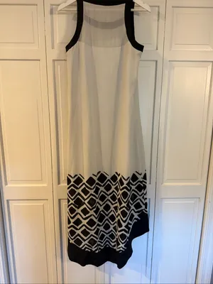 DKNYC square neck black and white high low dress M thumbnail 6