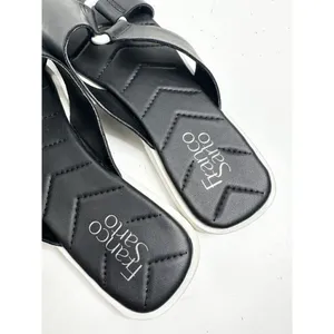 Franco Sarto Sandals Womens Size 9.5 Leather Black/White Open Toe thumbnail 10