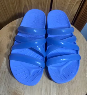 CROCS Periwinkle Blue Multi-Strap Slide Sandals thumbnail 1