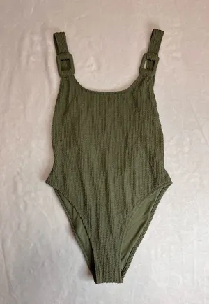 AERIE Crinkle Cheeky One Piece Bathing Suit Swimming NWT Women’s S thumbnail 1