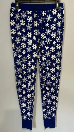 Hanna Andersson Snowflake Pajama Pants Size Small Christmas Holiday #786 thumbnail 1