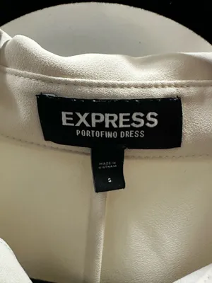 Express white long sleeve dress thumbnail 4