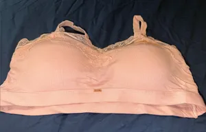 Everyday Lace-Trim Bralette in light pink thumbnail 1