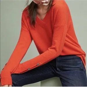 Charli Womens Jumper Sweater Size Small 100%‎ Cashmere Pullover Buttons V Neck thumbnail 1