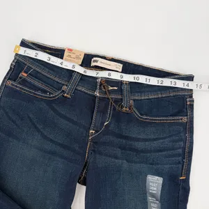 Levis’s Jeans Women’s 5S/27 Dark Blue Demi Curve Low Skinny Leg Whiskered NWT thumbnail 9
