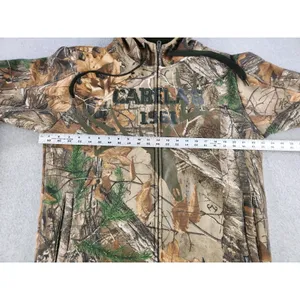 Cabelas Thick Realtree Camo Fleece Lined Hoodie Full Zip Jacket Hunting - MEDIUM thumbnail 5