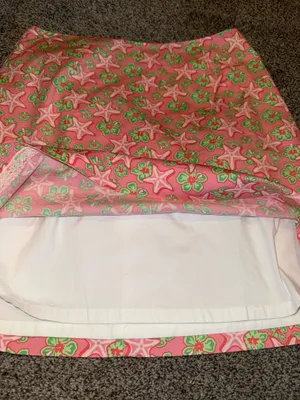Vineyard Vines Margo Starfish and Hibiscus Print Mini Skirt Size 4 thumbnail 2