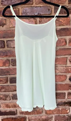 Victoria's Secret Vintage Y2k Green Sheer Slip Dress Nightie Women's Size XS thumbnail 1