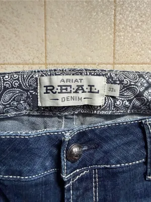 Ariat REAL denim Classic Women's Dark Blue Straight-Leg Jeans Size 33s thumbnail 3