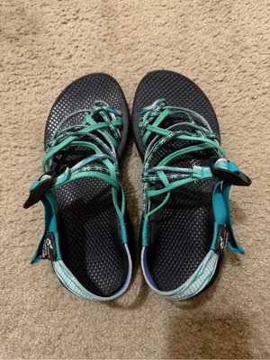 Chaco Z/2 Unaweep Vibram Sport Sandals Teal Black Approximate Size 8 thumbnail 2