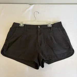 Aerie Charcoal Grey Cotton Lyocell High Waisted Shorts‎ XL Momcore Minimalist thumbnail 2