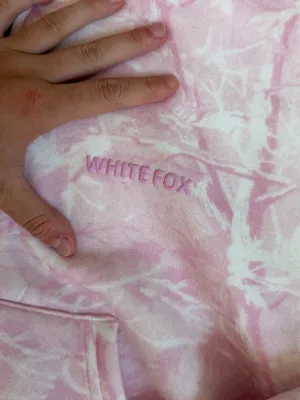 White Fox Boutique Pink Camo Cropped Hoodie thumbnail 4