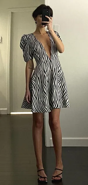 LIONESS Ask Anything Zebra Print Mini Dress NWT thumbnail 1