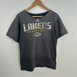 Los Angeles Lakers off the shoulder top thumbnail 1