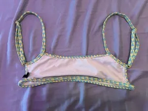 Triangl yellow/blue bikini top thumbnail 3