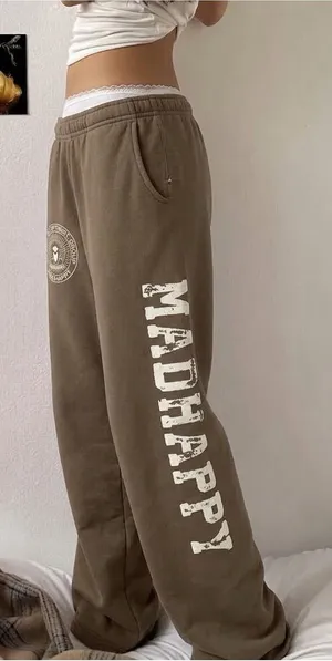 Madhappy Wide Leg Terry Sweatpants Local Optimist Group Brown Size XS thumbnail 1