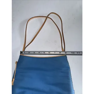 Ralph Lauren Shoulder bag Blue Fabric Tan‎ Leather Trims thumbnail 5