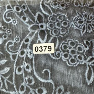Entro Blue Floral Embroidered Eyelet Mini Dress V-Neck Dark Fairy Whimsigoth S thumbnail 9