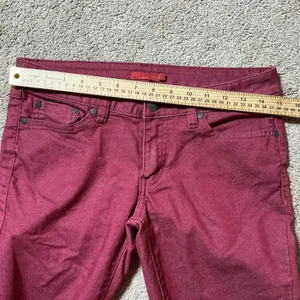 PrAna Women's Burgundy Red Orangic Cotton Skinny Leg‎ Pants Size 4/27 thumbnail 4