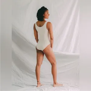 Agnes Cream Scoop-neck Bodysuit size S/M thumbnail 3