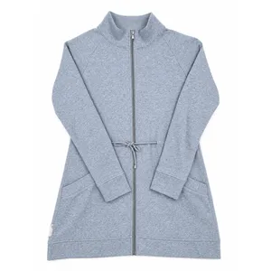 UGG Australia Blue Gray Zip Front Drawstring Fleece Jacket Tunic Women's Size M Size M thumbnail 4