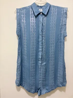 Isabella Rose‎ Villa Metallic Coverup Romper Medium New thumbnail 2