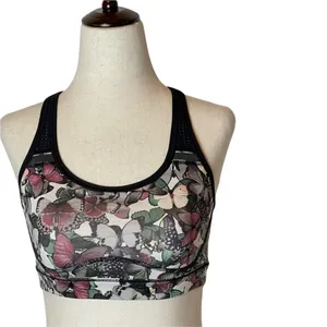 Lululemon Sweaty or Not Bra II So Fly Butterfly‎ Angel Wing Sports Bra Size 4 thumbnail 4