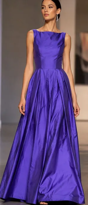 Vienna Prom Bold Purple Satin Ball Gown Size 2 NWT thumbnail 1