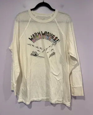 NWT Aerie warm wishes‎ graphic mountain long sleeve thumbnail 1
