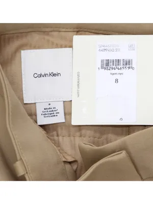 NWT Calvin Klein Cotton Stretch Straight Leg Fit Chino Pants Tigers Eye Brown 8 thumbnail 7