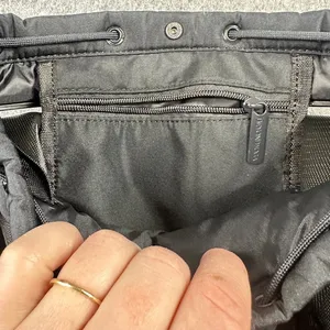 Beyond Yoga Black Nylon Drawstring‎ Backpack Gym Bag with Shoe Compartment thumbnail 4