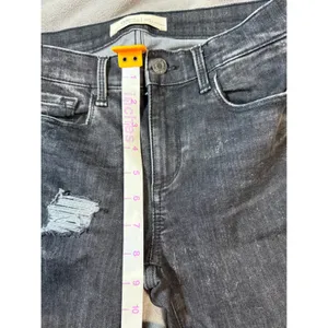 Gap 1969 Size 25 R True Skinny‎ Black Jeans Distressed Women 28" Inseam Low Rise thumbnail 3