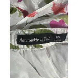 Abercrombie & Fitch Floral XS Tiered Maxi Skirt Women White Pink Red Ruffle thumbnail 6