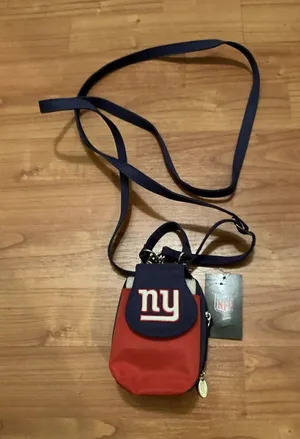 NY Giants NFL Mini Purse Plus Pouch Touch Phone ID Wallet 4" x 4" x 2" thumbnail 1