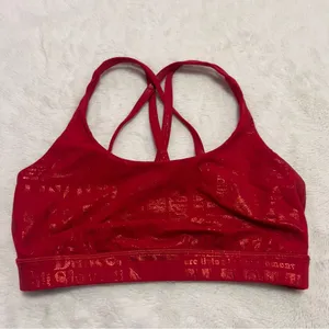 Red lululemon energy sports bra thumbnail 1