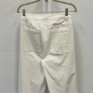 Dokotoo Womens Size 8 Off White Wide Leg Utility Cargo Pants High Rise Denim thumbnail 5