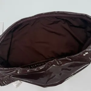 Good American Bikini Top Size Medium Faux Patent Leather Bandeau NWT Swim Brown thumbnail 10